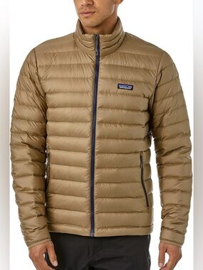 Patagonia Down Sweater Jacket Men’s M El Cap Khaki Puffer